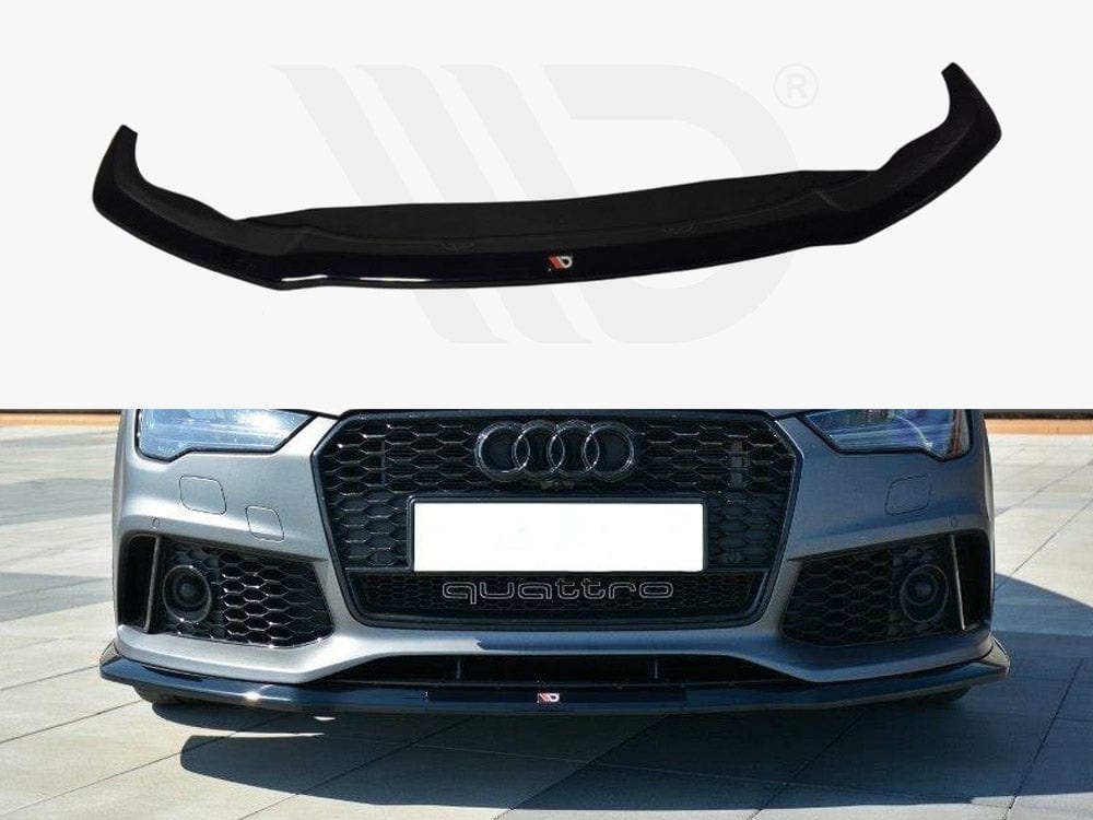 Maxton Design Textured / Yellow Front Splitter V.2 Audi RS7 C7 Facelift 2014-2017 Maxton Design SR