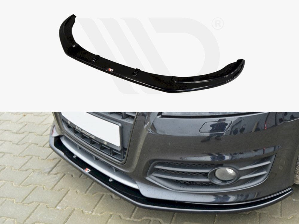 Maxton Design Textured / Yellow Front Splitter V.2 Audi S3 8P (Facelift Model) 2009-2013 Maxton Design SR
