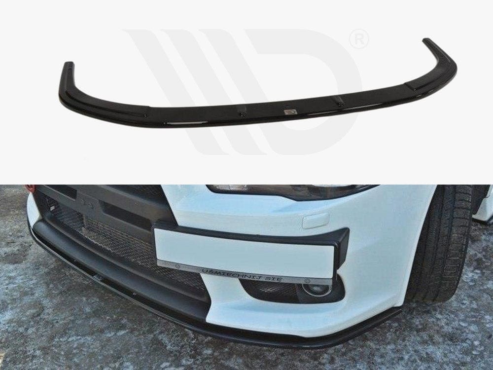 Maxton Design Textured / Yellow Front Splitter V.2 Mitsubishi Lancer EVO X 2007-2015 Maxton Design SR