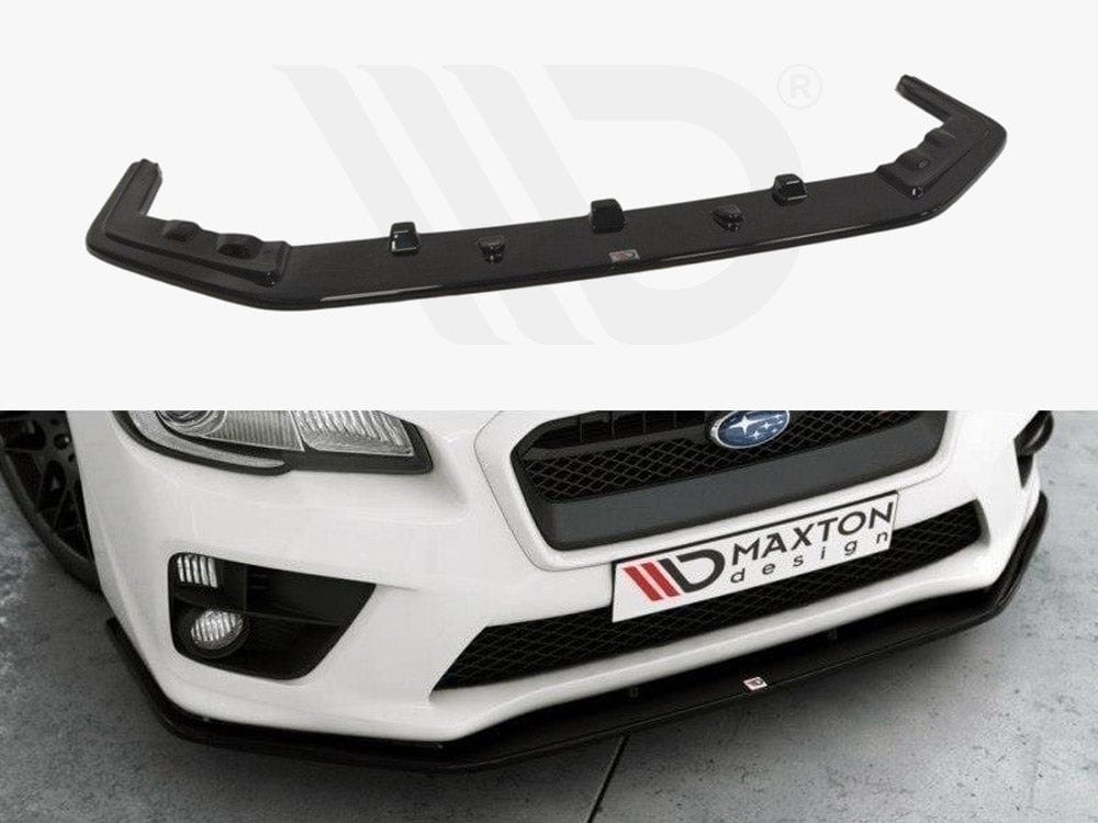 Maxton Design Textured / Yellow Front Splitter V.2 Subaru WRX STI Maxton Design SR
