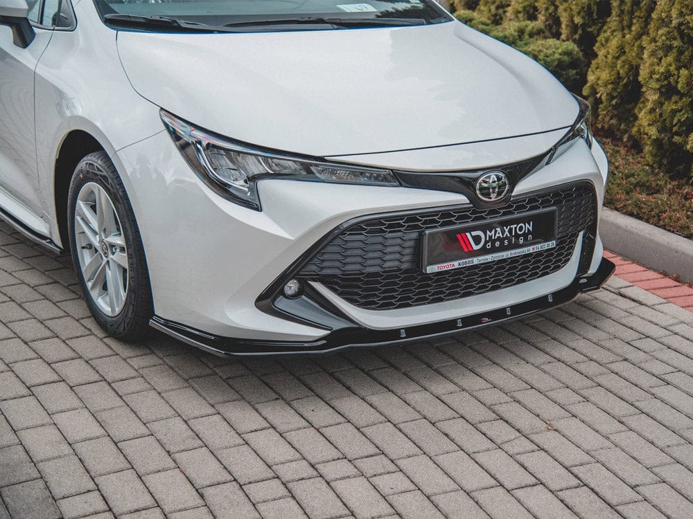 Maxton Design Textured / Yellow Front Splitter V1 Toyota Corolla MK12 Touring Sports/ Hatchback 2019- Maxton Design SR