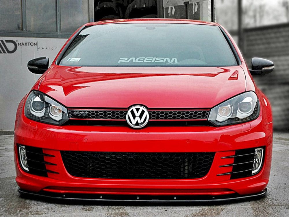 Maxton Design Textured / Yellow Front Splitter VER.2 VW Golf VI (For Golf GTI 35TH) Maxton Design SR
