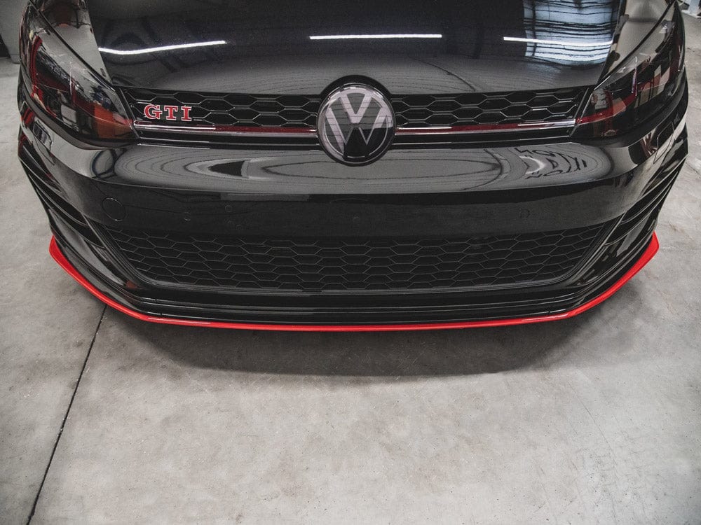 Maxton Design Textured / Yellow Front Splitter VW Golf MK7.5 GTI TCR 2019 Maxton Design SR