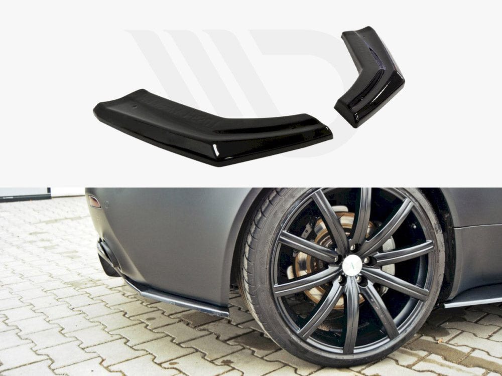Maxton Design Textured / Yellow Rear Side Splitters Aston Martin V8 Vantage Maxton Design SR