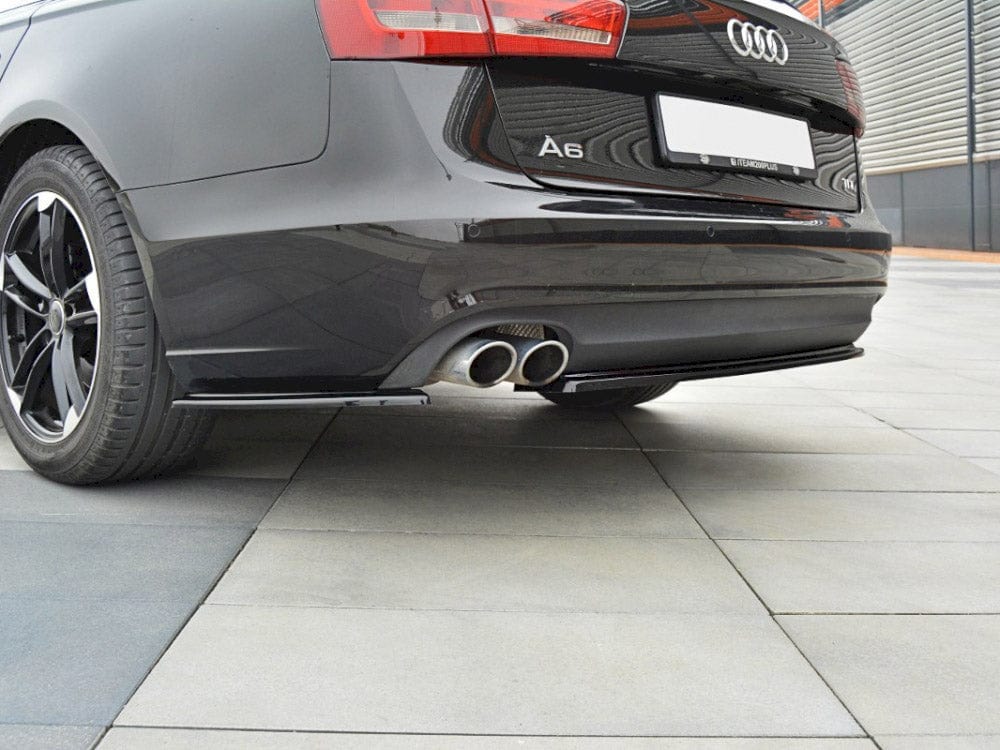 Maxton Design Textured / Yellow Rear Side Splitters Audi A6 C7 2011-2014 Maxton Design SR