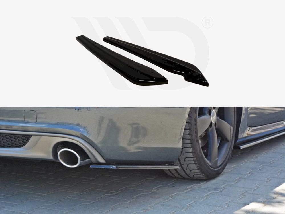 Maxton Design Textured / Yellow Rear Side Splitters Audi A6 C7 S-line Avant 2011-2014 Maxton Design SR