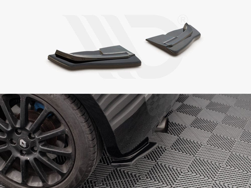 Maxton Design Textured / Yellow Rear Side Splitters Renault CLIO MK3 RS 2006-2009 Maxton Design SR