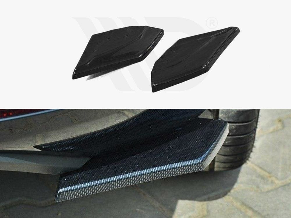 Maxton Design Textured / Yellow Rear Side Splitters Seat Leon III Cupra / FR Maxton Design SR