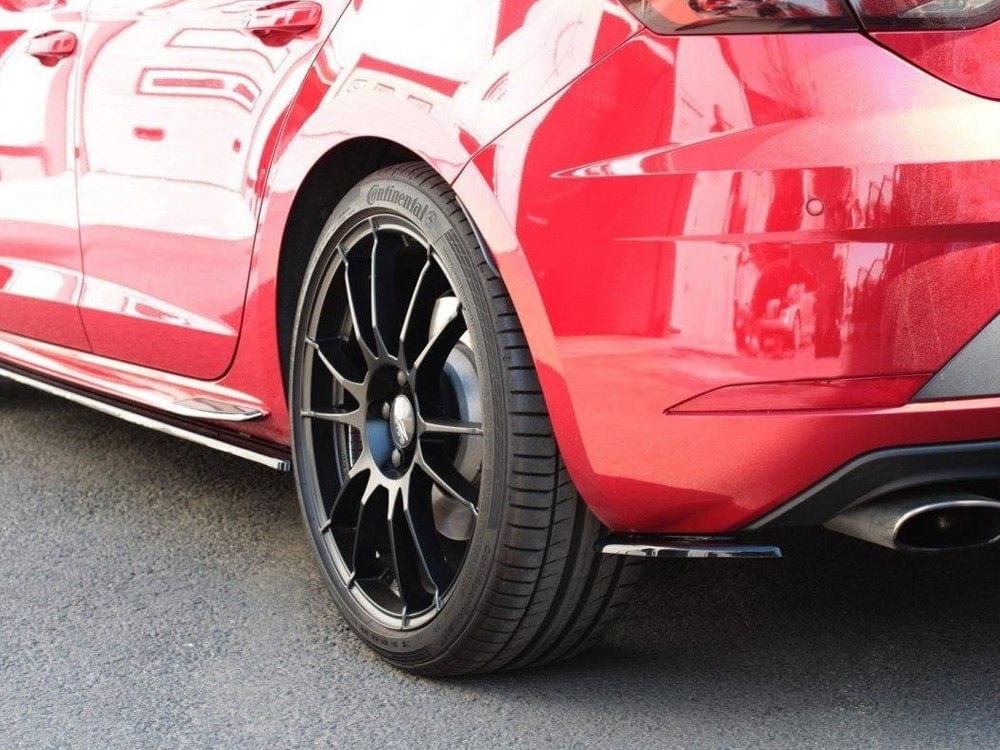 Maxton Design Textured / Yellow Rear Side Splitters V.2 Seat Leon MK 3.5 Cupra Maxton Design SR