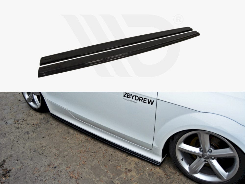 Maxton Design Textured / Yellow Side Skirts Diffusers Audi TT MK2 RS Maxton Design SR