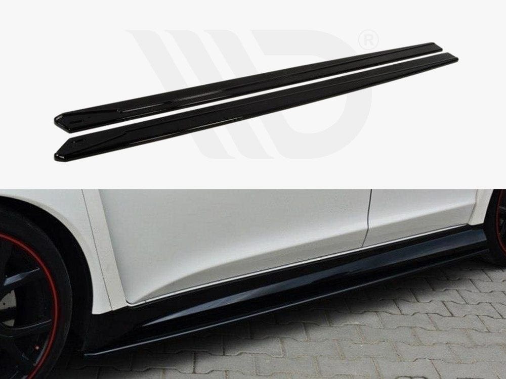 Maxton Design Textured / Yellow Side Skirts Diffusers Honda Civic IX Type R 2015-2017 Maxton Design SR