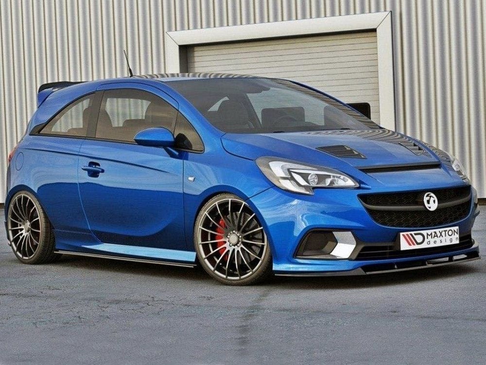 Maxton Design Textured / Yellow Side Skirts Diffusers Opel Corsa E Opc/vxr 2015-19 Maxton Design SR