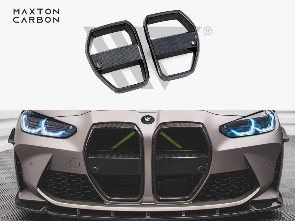 Maxton Design WITHOUT Carbon Fiber Front Grill + License Plate Holder Base BMW M4 G82 / M3 G80 Maxton Design SR