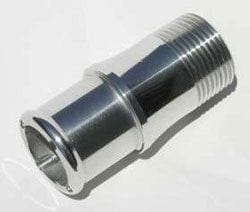MEZIERE 1 1/4" hose connection Meziere Inlet fitting, for 100 series electric water pumps, Chrome Finish MZWP1125C SR