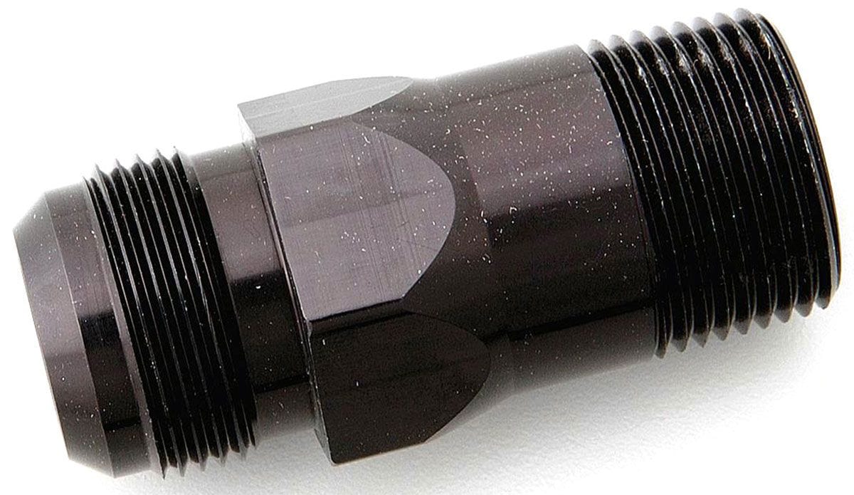 MEZIERE 1" NPT Male To #12AN hose connection, Black Finish Meziere Inlet fitting, for 100 series electric water pumps MZWP1012S SR