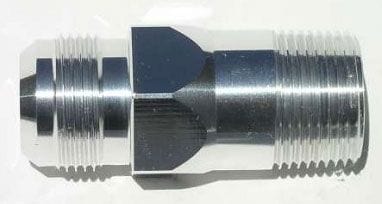 MEZIERE 1" NPT Male To #16AN hose connection, Chrome Finish Meziere Inlet fitting, for 100 series electric water pumps MZWP1016C SR