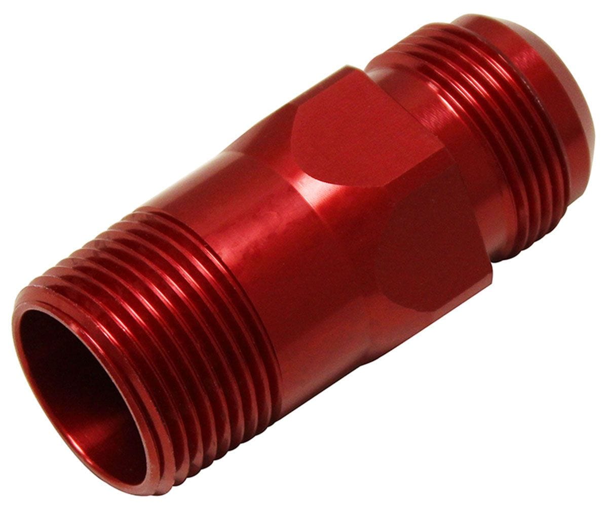 MEZIERE 1" NPT Male To #16AN hose connection, Red Finish Meziere Inlet fitting, for 100 series electric water pumps MZWP1016R SR