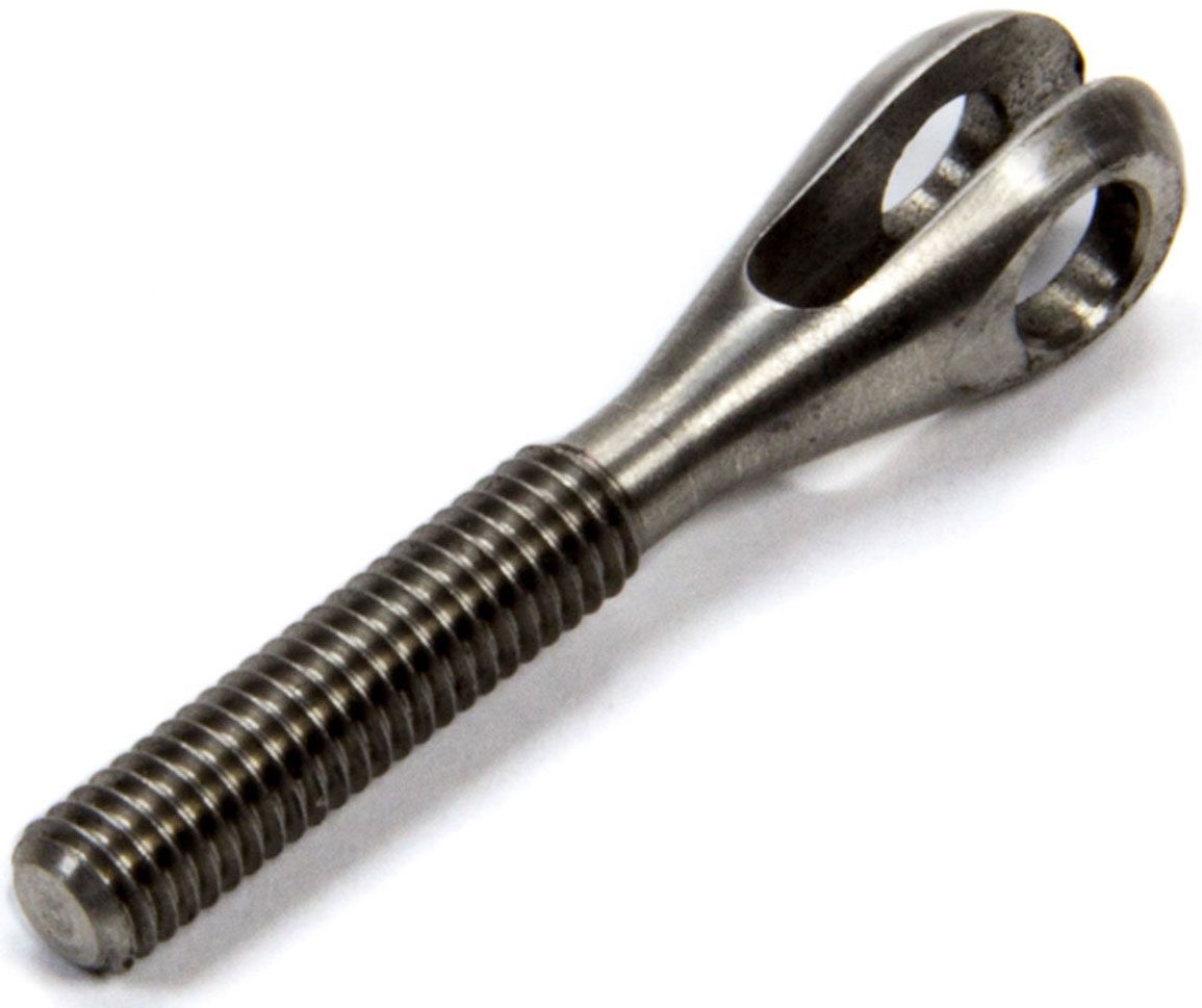 MEZIERE 10-32 L/H Male Thread, 1/8" Slot With 3/16" Bolt Hole Meziere Threaded Clevis Stainless Steel MZTC1032L SR