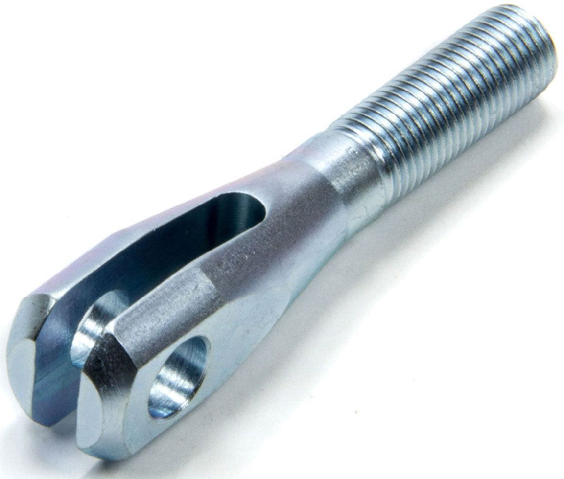 MEZIERE 3/8-24 L/H Male Thread, 3/16" Slot With 5/16" Bolt Hole Meziere Threaded Clevis 4130 Steel MZTC3824L SR