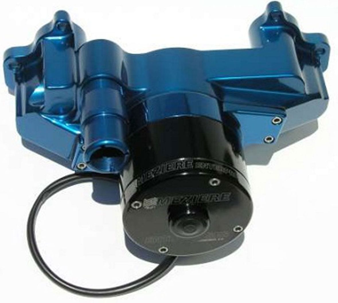 MEZIERE 35GPM, standard motor Meziere GM LS1 thru LS8 Electric Water Pump, Blue Finish MZWP119B SR