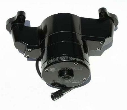 MEZIERE 35GPM, standard motor Meziere Small Block Chrysler Electric Water Pump, Black Finish MZWP114S SR