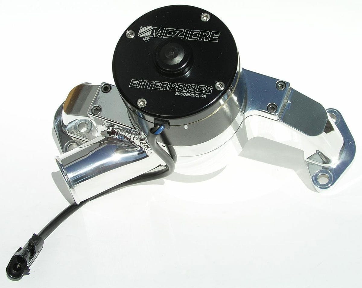 MEZIERE 55GPM, Standard Motor Meziere Electric Water Pump, Fits Big Block Chev, High Flow Style, Polished Finish MZWP3 SR