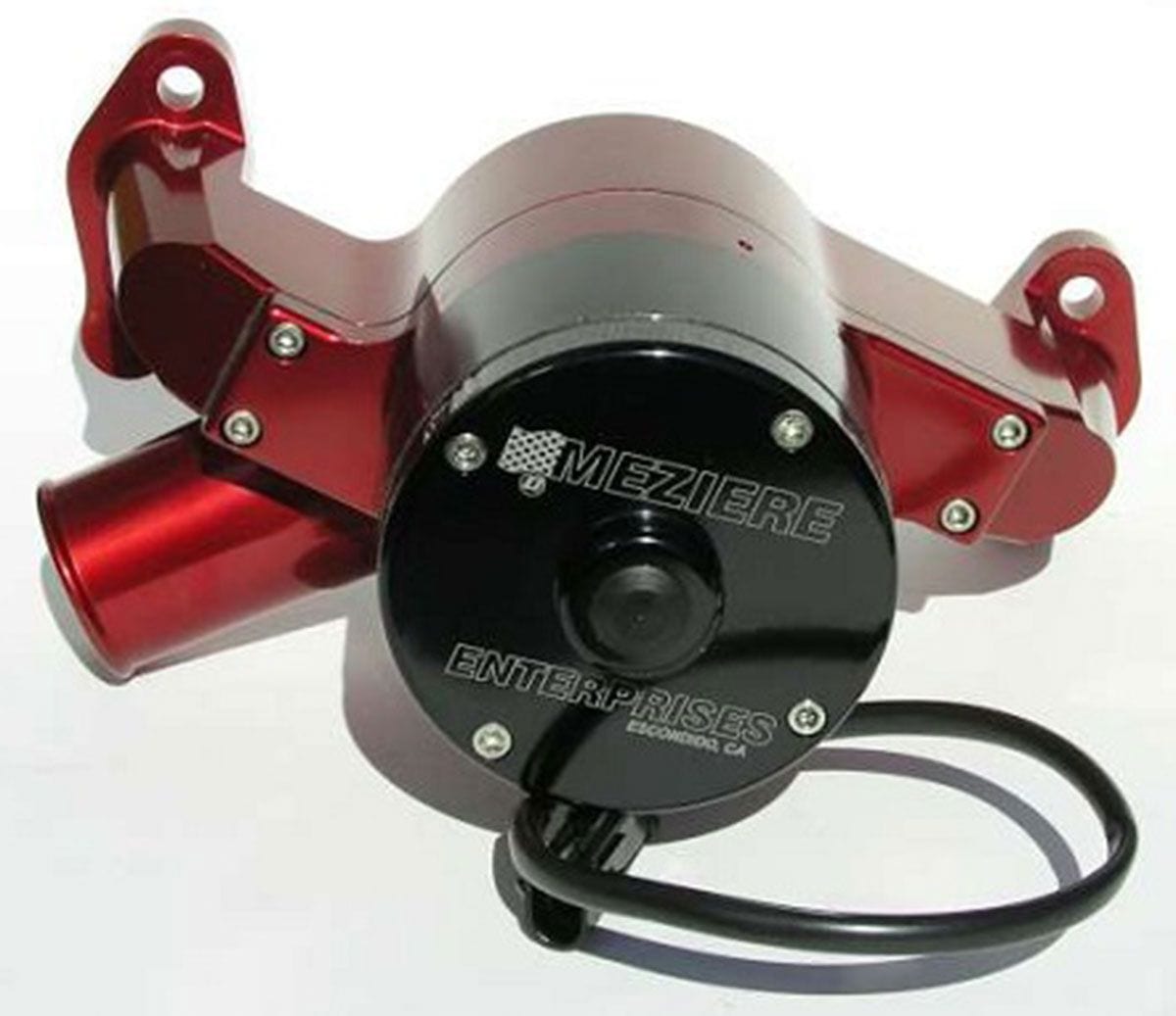 MEZIERE 55GPM, Standard Motor Meziere Electric Water Pump, Fits Small Block Chev, High Flow Style, Red Finish MZWP301R SR