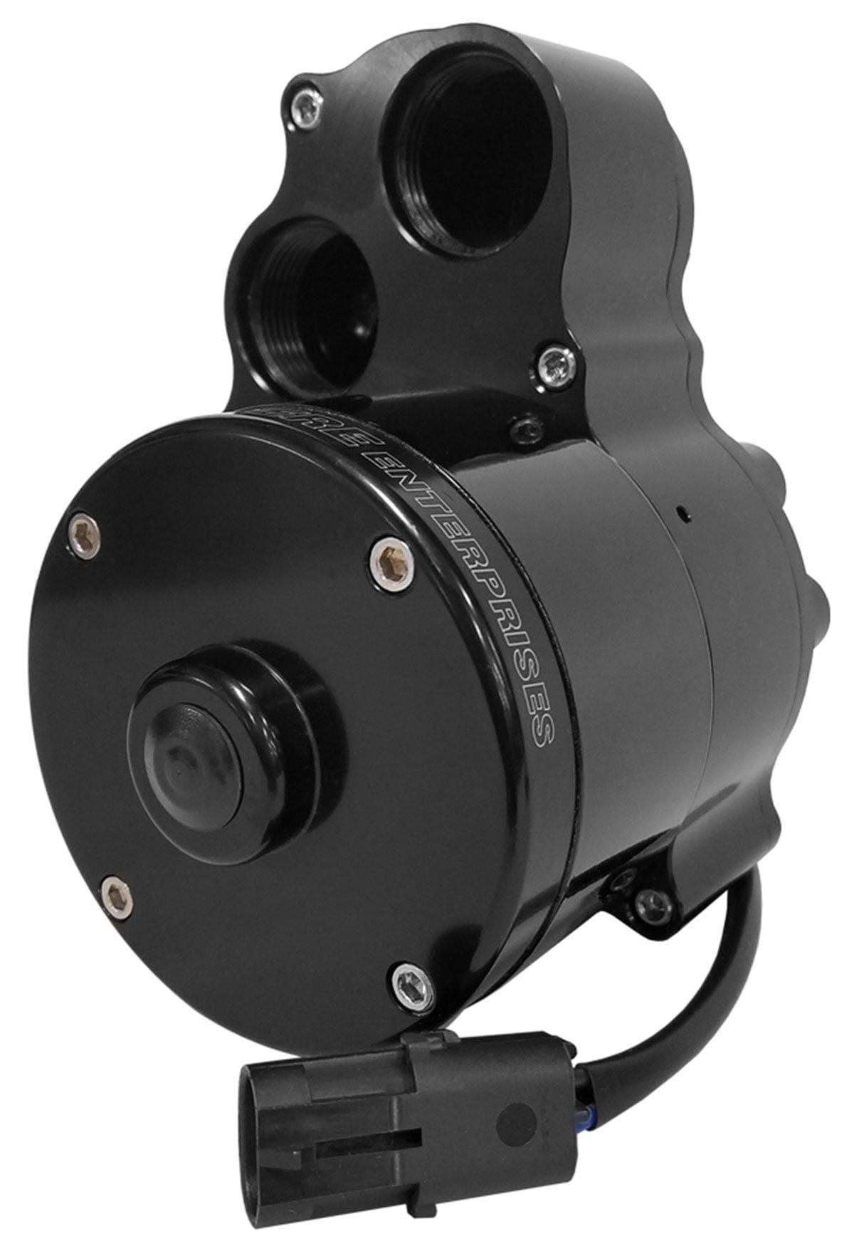 MEZIERE 55GPM, standard motor Meziere Electric Water Pump, remote mount inline, 1 in 2 out, Black Finish MZWP337S SR