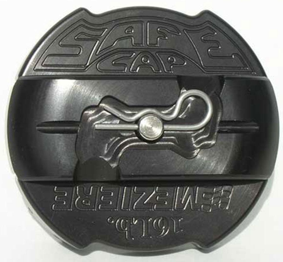 MEZIERE Black Finish Meziere SafeCap Billet Locking Radiator Cap, 16lb. MZWCC301 SR