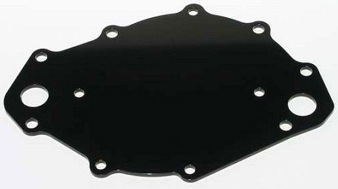 MEZIERE mates to WP108/WP308 pump Meziere Big Block Ford 429/460 Backing Plate, Black Finish MZWP109S SR