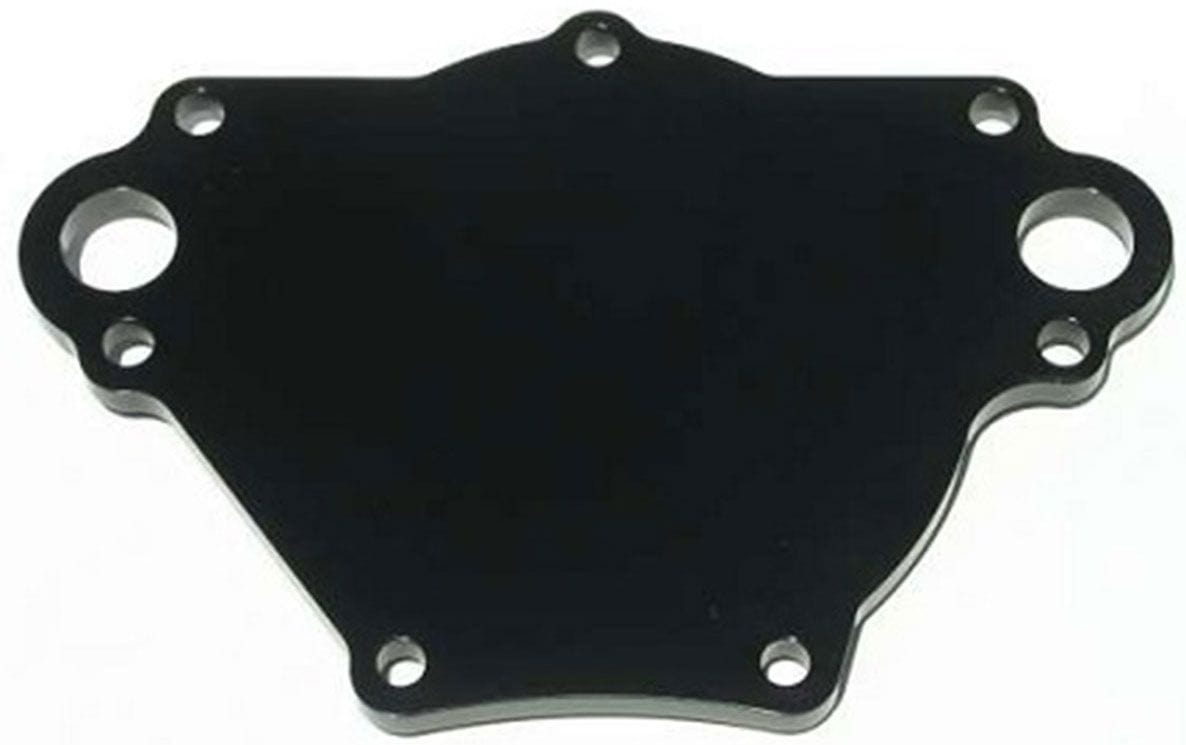 MEZIERE Mates to WP114 Pump Meziere Small Block Chrysler Backing Plate Black Finish MZWP115S SR
