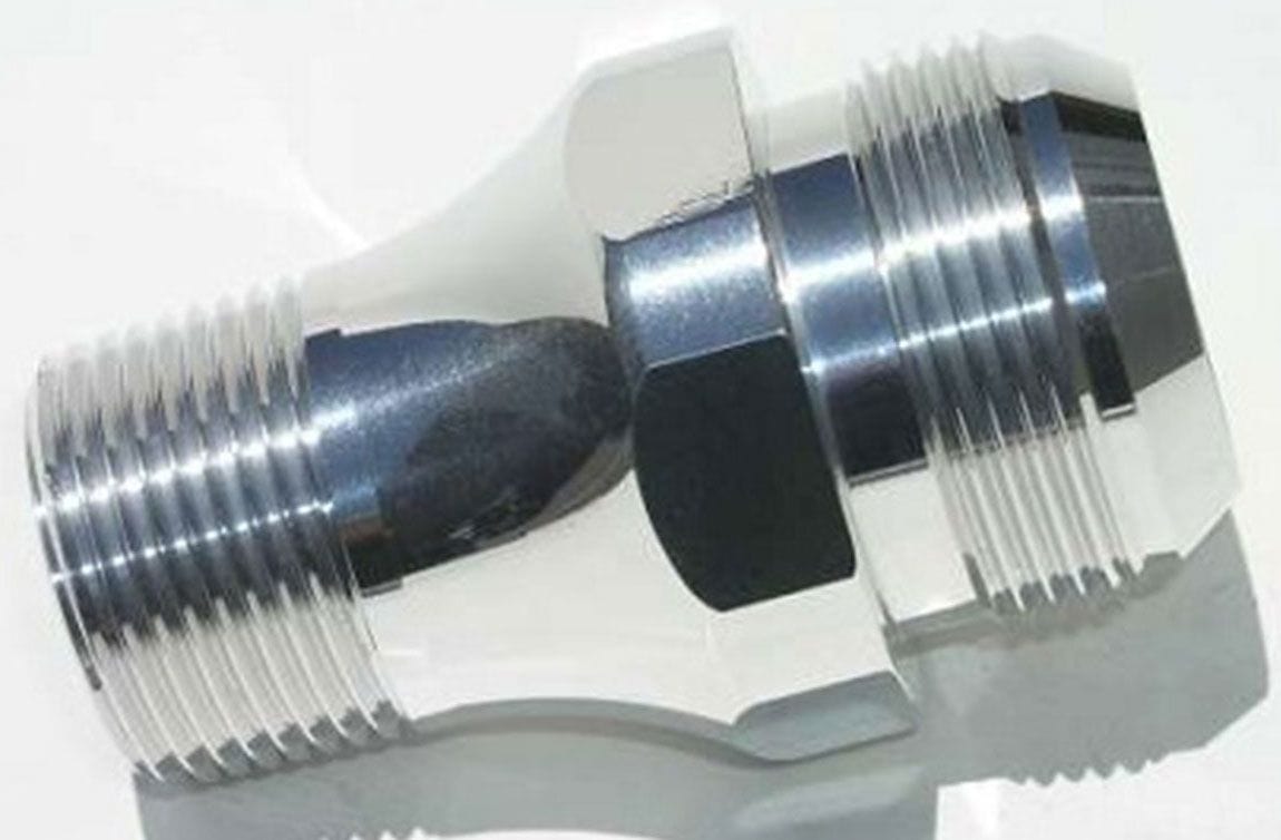 MEZIERE Meziere Inlet Fitting, 100 Series Electric Water Pumps -20AN Polished Finish MZWP1020U SR