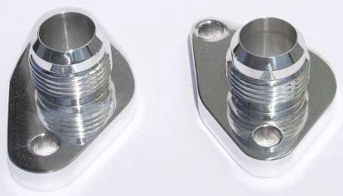 MEZIERE Polished -12AN Suit SB Ford 289-302-351 Windsor Pre 1994 Meziere Remote Pump Block Adapters MZWP8312ANU SR