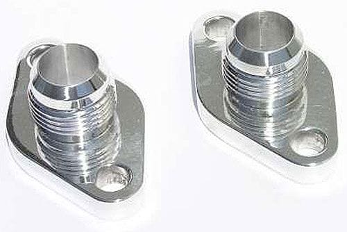 MEZIERE Polished Finish Meziere Block Adapters For Remote Pump System, Fits Small Block Chev MZWP8116ANU SR