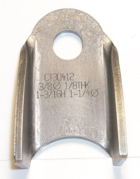 MEZIERE Suit 1-1/4" Tube (Bent 2 Sides) With 3/8" Hole (Qty: 2) Meziere Weld-On Bent Tab 4130 Steel MZCT30412C SR