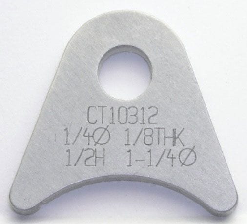 MEZIERE Suit 1-1/4" Tube With 1/4" Hole (Qty: 4) Meziere Weld-On Flat Tab 4130 Steel MZCT10312C SR