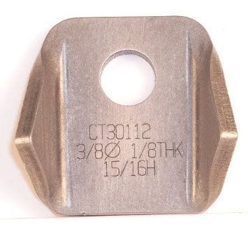 MEZIERE Suit Flat Surface (30° Bend) With 3/8" Hole (Qty: 2) Meziere Weld-On Bent Tab 4130 Steel MZCT30112C SR