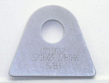 MEZIERE Suit Flat Surface With 5/16" Hole (Qty: 20) Meziere Weld-On Flat Tab 4130 Steel MZCT11612B SR