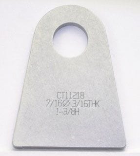 MEZIERE Suit Flat Surface With 7/16" Hole (Qty: 20) Meziere Weld-On Flat Tab 4130 Steel MZCT11212B SR