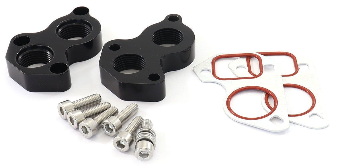 MEZIERE Suit GM LSX Wth -12 ORB Female Port Meziere Block Adapter Set - Black MZWP89S SR