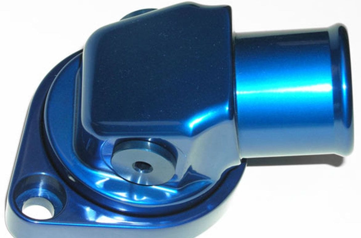 MEZIERE Suit SB/BB Chev & BB Mopar With -6AN Ports On Side Meziere Swivel Thermostat Housing - Polished MZWN1122U SR