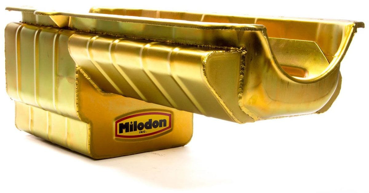 MILODON Milodon SB Chev Oil Pan Dart SHP, RH Dipstick, 2 Piece Main Seal MI31169 SR
