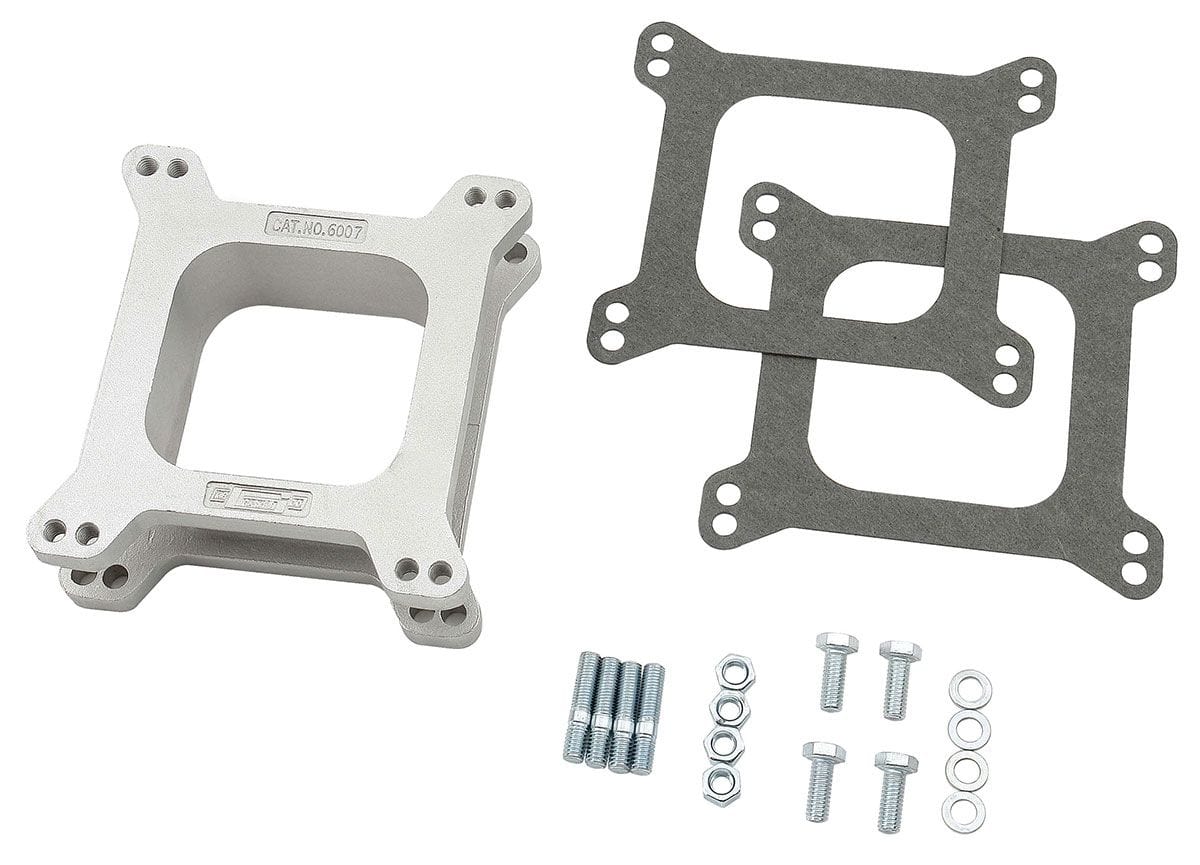 MRG For Holley/Carter Standard Bolt Patterns Mr Gasket Mr Gasket Aluminium Carburettor Spacer Kit 2" Open Centre MG6007 SR