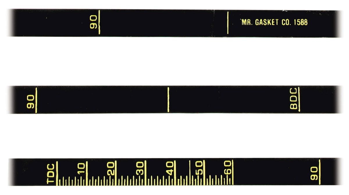 MRG Suit Small Block Chevy 1969-93 Mr Gasket Mr Gasket 6-3/4" Dia Precision Timing Tape MG1588 SR