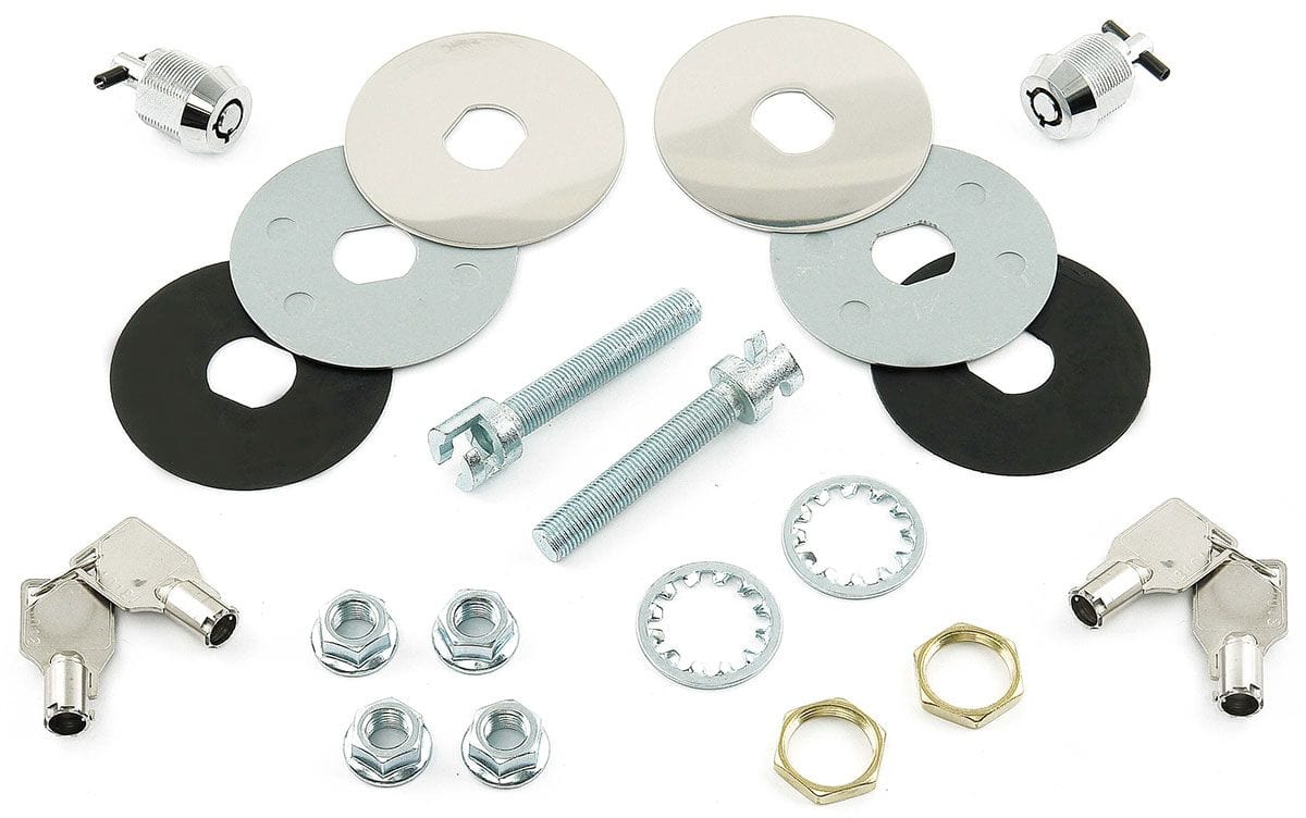 MRG With Two Keys Mr Gasket Bonnet Locking Pin Kit MG1472 SR