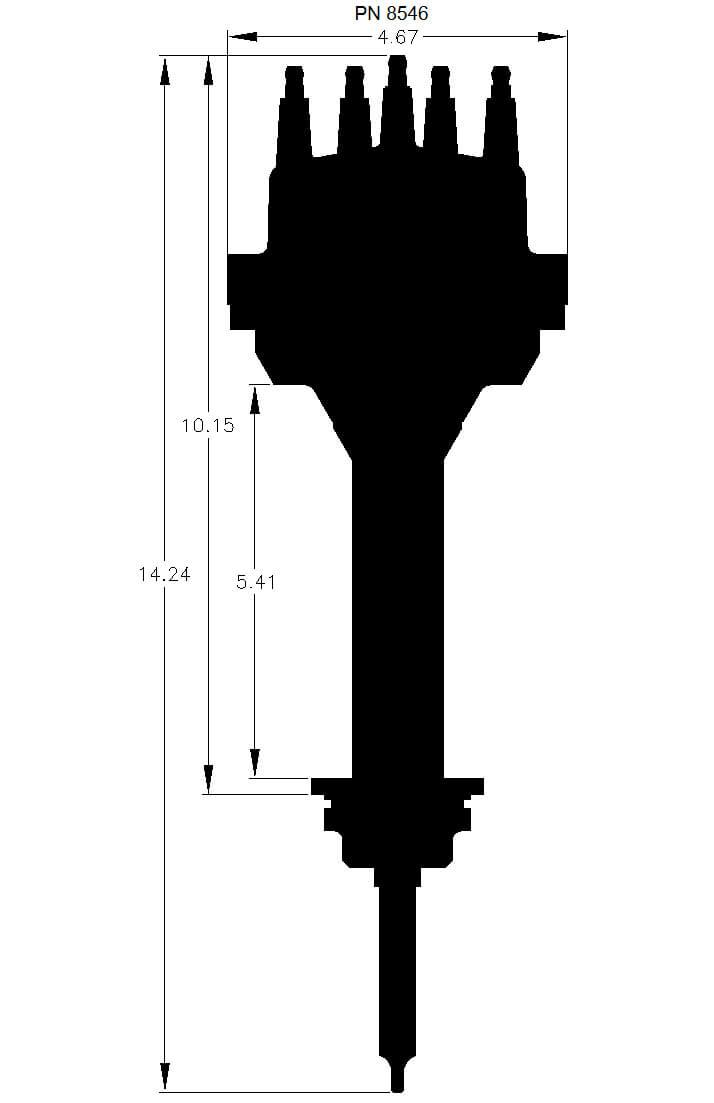 MSD Chrysler 413-426-440, Big Block B, Magnetic Trigger, Mechanical Advan MSD Pro-Billet Distributor MSD8546 SR