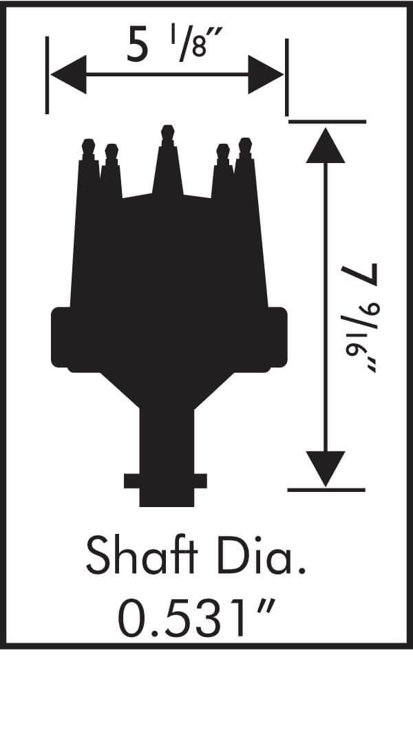 MSD Ford 332-428 FE, Magnetic Pickup, Mechanical Advance, CNC Machined Ho MSD Pro-Billet Distributor MSD8594 SR