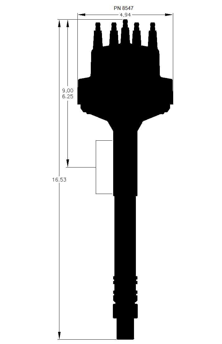 MSD Small/Big Block Chevy, Extra Tall, Adjustable Slip Collar, Magnetic T MSD Pro-Billet Distributor MSD8547 SR