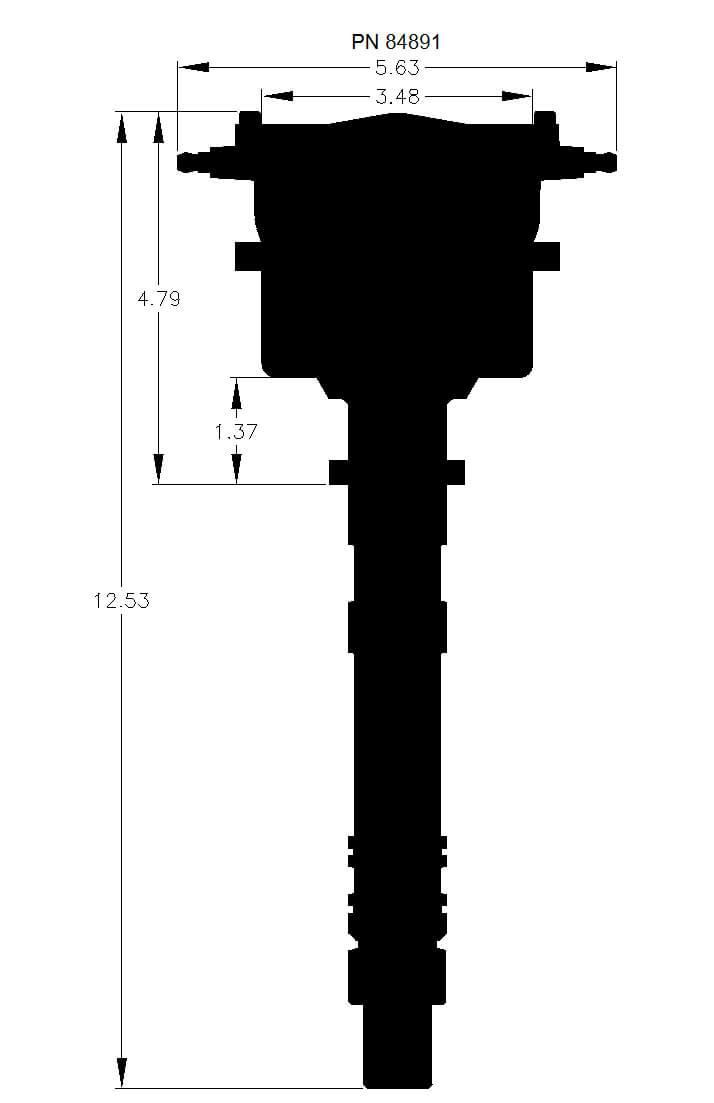 MSD Small/Big Block Chevy, Magnetic Pickup, Low Profile Crab Cap MSD Flat-Top Pro-Billet Distributor MSD84891 SR