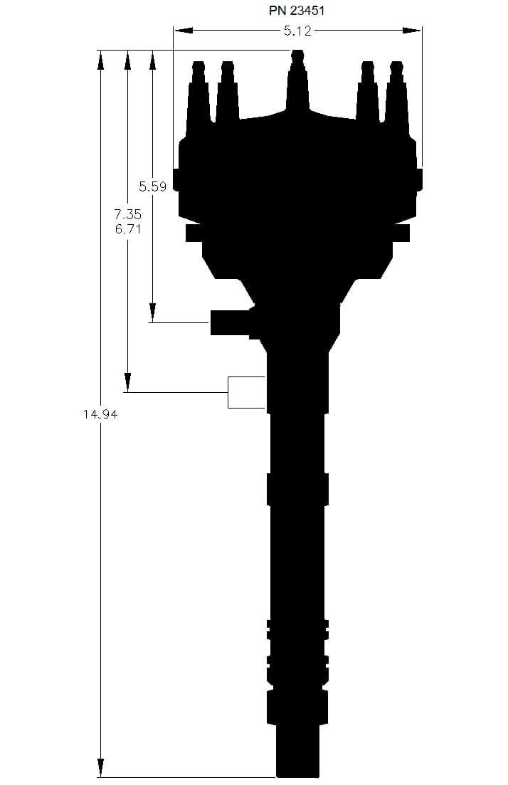 MSD Small/Big Block Chevy, Mechanical Advance MSD Pro-Billet Hall Effect Cam Sync Distributor MSD23451 SR